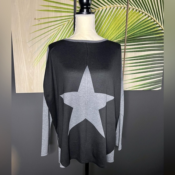 GO COUTURE Dolman Elbow Patch High/Low Sweater NWOT - Picture 3 of 7